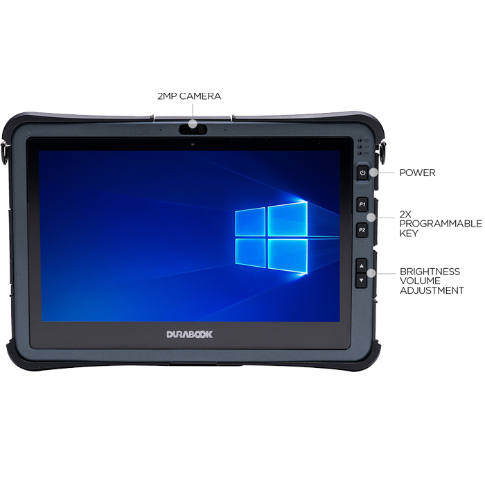 SANTINEA Tablette Durabook U11I AV Tablette tactile étanche eau et poussière IP66 - Incassable - MIL-STD 810H - Durabook U11I